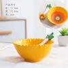 Cuenco de cerámica creativo transfronterizo, frutero, ensaladera de verduras, cuenco para niños, cuenco para estudiantes, cuenco de postre, vajilla para el hogar