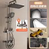 Juego de Ducha Engrosado, Juego de Ducha de Baño de Instalación Oculta Simple, Juego Completo de Cabezal de Ducha