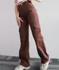 En Stock Estilo Europeo y Americano Versátiles Casuales de Cintura Media con Bolsillos Tridimensionales, Pantalones Casuales para Mujer al por Mayor