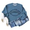 Amazon comercio exterior transfronterizo día de partido rugby estampado de letras cuello redondo moda base suéter de manga larga al por mayor