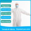 Vestuário de Proteção Descartável SF peça única PP + PE com capuz, pés, à prova d'água, à prova de poeira, à prova de óleo, para criação, spray de tinta, filme respirável, vestuário de isolamento