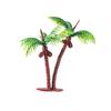 Micro paisaje simulación cocotero playa arena bandeja paisaje modelo doble cocotero planta árbol decoración accesorios pequeños adornos