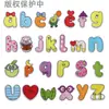 Patches Bordados Coloridos de Desenho Animado com Letras em Inglês para Decoração de Roupas Infantis, Patches de Reparo para Bolsas, Roupas, Sapatos, Chapéus e Patches de Tecido