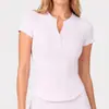 Camisetas Deportivas Transfronterizas, Camisas Henley Ajustadas, Ropa de Entrenamiento de Yoga de Manga Corta con Cuello Redondo, Camisetas Casuales de Running para Fitness de Secado Rápido