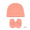 Conjunto de Gorro y Guantes para Bebé Unisex Manoplas Gorro de Algodón para Bebé Guantes Gorro Gorro de Hospital