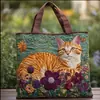 2026 Site Independente Transfronteiriço Amazon Nova Bolsa Tote Acolchoada com Estampa Digital Casual para o Dia a Dia Bolsa de Algodão