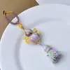 Joyas de Brocado Tejidas a Mano de la Dinastía Song, Llavero de Calabaza, Borla, Colgante de la Fortuna, Lanyard para Llaves de Coche, Accesorio Portátil para Hombres y Mujeres