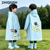 Capa de Chuva Nova e Moderna para Crianças, Meninos e Meninas, Impermeável de Corpo Inteiro, Adequada para Alunos do Ensino Fundamental e Jardim de Infância