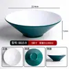 Tigela cônica bicolor, tigela de melamina para macarrão comercial, tigela especial para casas de macarrão, adequada para macarrão de caracol, wontons, macarrão misto, ramen e hot pot picante