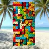 Toalla de Playa de Microfibra Transfronteriza con Logo Personalizado, Absorbente de Agua, Secado Rápido, Toalla de Baño de Terciopelo Doble Cara Estampada, Hecha a Medida para Comercio Exterior