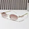 Estilo Ins Gafas de Sol Rojas Articuladas Libro Rojo Gafas de Sol para Mujer Gafas de Sol para Hombre Diamante Ovaladas Y2K Celebridad de Internet Gafas de Sol Lisas