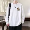 Camiseta de Manga Corta para Hombre Cuello Redondo Otoño/Invierno 2026 Casual Holgada Versátil Camiseta para Hombre Top LOGOTIPO Personalizable Uniforme de Clase
