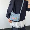 Moda Transfronteiriça Novo Estilo Lavado Retrô Jeans Bolsa Feminina Grande Capacidade Versátil Viagem Bolsa Transversal Bolsa de Ombro