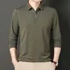 Camisa Polo de Manga Larga para Hombre 2023 Otoño Nuevo Camiseta Moda Estilo Coreano Juventud Manga Larga Hombre Top Lel