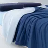 Colcha de Verão Cor Sólida de Seda Gelada Classe A para Maternidade e Bebê, Lavável à Máquina, Colcha de Ar Condicionado, Colcha Fina Refrescante de Verão com Nylon e Elastano