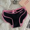 Ropa interior deportiva para mujer estilo dopamina, amigable con la piel, sexy, pura, de talle bajo, transpirable, calzoncillos para niña con cinturón fino hueco