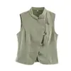 Ins estilo europeo y americano transfronterizo 2026 nueva moda elegante Amazon venta al por mayor de ropa para mujer top chaleco liso para el trabajo