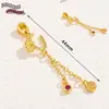 Cuentas Espaciadoras Perforadas Estilo Chino Chapadas en Cobre Antiguo Oro de 18 Quilates Cuentas Sueltas Colgante Pequeño Pulsera DIY Collar Accesorios de Joyería Decoración Colgante