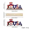Dia da Independência Americana Artesanato em Madeira EUA Enfeites do Rudolph Decoração de Casa Enfeites Suporte de Exibição de Letras da América