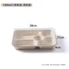 Caixa de almoço descartável refeitório de empresa hotel caixa de almoço caixa de fast food caixa de embalagem para viagem multi-compartimentos três compartimentos quatro compartimentos biodegradável
