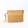 Bolsa de Mão Criativa Nova Moda em PU Marrom Versátil Bolsa com Zíper para Cosméticos em PU Marrom Bolsa de Lavar em PU à Prova d'Água