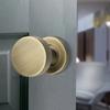 Cerradura redonda invisible para puerta al por mayor, cerradura redonda silenciosa para puerta de dormitorio, acero inoxidable, cerradura para interiores, cerradura de tornillo de un solo lado