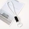 Chaveiro de Celular Criativo Simples de Cor Doce Anti-Queda Comprimento Médio Cordão Trançado Universal Alça de Mão Feita à Mão
