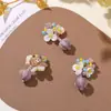 Fotografía Original: Clúster de Flores de Vidrio Morado Taro Suave y Aclarador, Aretes DIY, Aretes, Anillos, Accesorios de Flor para Zapatos de Mujer