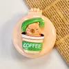 Estilo ins lindo oso peine cojín de aire peine espejo plegable peine portátil masaje airbag peine mini espejo de maquillaje venta al por mayor
