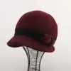 Chapéu de Pelo de Coelho Mãe de Inverno Chapéu de Lã com Veludo Extra para Mulheres Avós Chapéu de Tricô Grosso com Veludo Extra para Pessoas de Meia-idade e Idosos