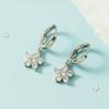 Elegantes Aretes Largos Coreanos Personalizados Versátiles Colgantes Circonita Diamante Flash Flor Lujo Exquisito Cena Celebridad de Internet Aretes