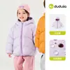 Tecnología a Prueba de Cuatro Dudu Chaqueta Ligera de Plumas para Niños Chaqueta de Plumas Tostada para Niños en Invierno Abrigo de Plumas de Pato para Niñas