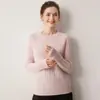Suéter grueso de cachemir 100% puro para mujer, con cuello redondo y tejido de ochos, un nuevo estilo de otoño/invierno moderno y versátil