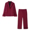 Blazer Delgado con Adorno de Plumas Estilo Europeo y Americano Transfronterizo 2025 Nueva Moda 2167001 Pantalones 8762696