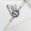 Adecuado para Huawei Gt7/5 Correa de Reloj Gato Kt Incrustada de Diamantes Correa de Reloj de Cuero Watch6Gt5Pro Estilo Femenino Pulsera de Lujo Ligero Correa de Reloj