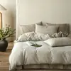 Juego de Ropa de Cama Jacquard Lavado de Alta Gama de 60 Hilos, Cuatro Piezas, Sábana Bajera de Algodón Puro, Funda de Edredón, Juego de Cama de Tres Piezas, Estilo para Todas las Estaciones
