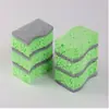 Venta al por mayor de fábrica 11*7*2cm forma de ola nylon fibra de bambú pulpa de madera algodón esponja estropajo