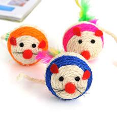 Spot 3 cores sisal mouse atacado brinquedo para gato bola sisal bola brinquedo para gato