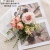 Qimeng Yunshang Rose Hand Tie Decoração para casa Flor Casamento Segurando Buquê Decoração de parede Simulação de flor de rosa CF02054