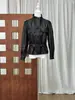 2026 Diseño de Nicho Producto Nuevo de Principios de Otoño Estilo de Diseño Casual Retro Moda Chaqueta Entallada de Cuello Alto Abrigo de Cuero
