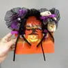Diadema de Halloween, Diadema Luminosa de Cuernos de Calabaza, Accesorios Divertidos para Fotos, Accesorios para el Cabello, Decoraciones para Vestidos Festivos
