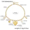 Azucarero Acero Inoxidable Grabado Corazón Grande Multi-Accesorio Gota de Aceite Collar Pulsera Conjunto de Joyería Popular Hip-Hop Europeo y Americano