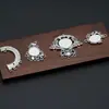 Accesorios de Joyería Vintage DIY Aro de Plata Antigua Mariposa Loto Colgante de Múltiples Agujeros Pasador de Pelo Collar Materiales Hechos a Mano