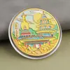 Monedas conmemorativas de ciudades, recuerdos turísticos, monedas coloridas en relieve con paisajes arquitectónicos de Beijing, Shanghái y Nanjing, monedas conmemorativas coleccionables