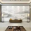 Revestimento de Parede 2026 Novo Modelo Estilo Chinês Paisagem High-End Parede de Fundo de TV Murais Sala de Estar Sofá Projeto Revestimento de Parede