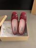 Zapatos de Salón para Mujer con Tacón Oculto Estilo Chanel 2026 Primavera y Otoño Lazo Zapatos de Ballet Suaves para Fiesta Mocasines Planos