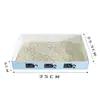 Arenero de papel al por mayor para exteriores de viaje espacio grande inodoro para gatos viaje de negocios casa de acogida plegable arenero desechable