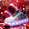 Zapatos de Patines de Cuatro Ruedas Baratos para Niños al por Mayor, Patines de Ruedas Retráctiles Invisibles para Niñas, Patines de Ruedas de Ocho Ruedas Deportivos para Estudiantes Niños