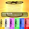 Lámpara de flash impermeable para exteriores con marquesina y tira de luces LED suaves, decoración con luces de neón coloridas y fluidas.