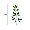 Folhas Artificiais Peça Única Figueira Lira Árvore da Borracha Folhas Falsas Decoração de Vitrine Floral Planta Decoração de Folha Verde